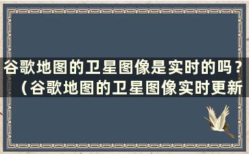 谷歌地图的卫星图像是实时的吗？ （谷歌地图的卫星图像实时更新吗？）